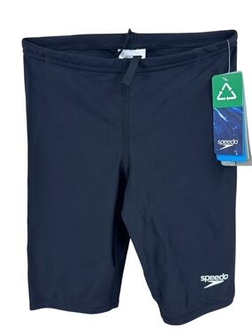 New SPEEDO Power Flex Eco Drawstring Waist Bottom Swim Jammer Black